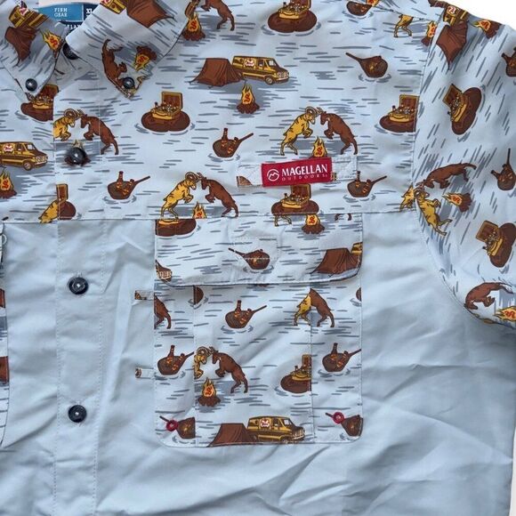Magellan x Shiner Fish Gear Moisture Wicking Relaxed Fit Button Down Men's XL - Picture 6 of 6